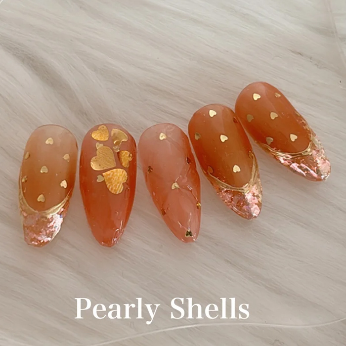 ②トレンドを詰め込んで♪キルティング×ハートネイル